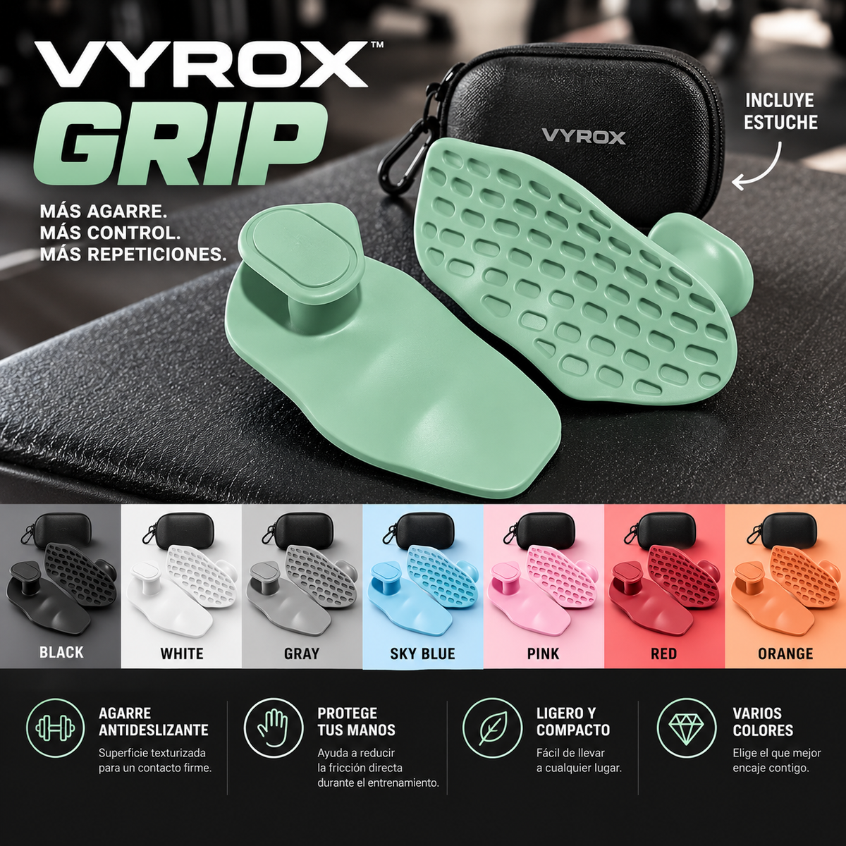 VYROX Grip – Protectores de Agarre Antideslizantes